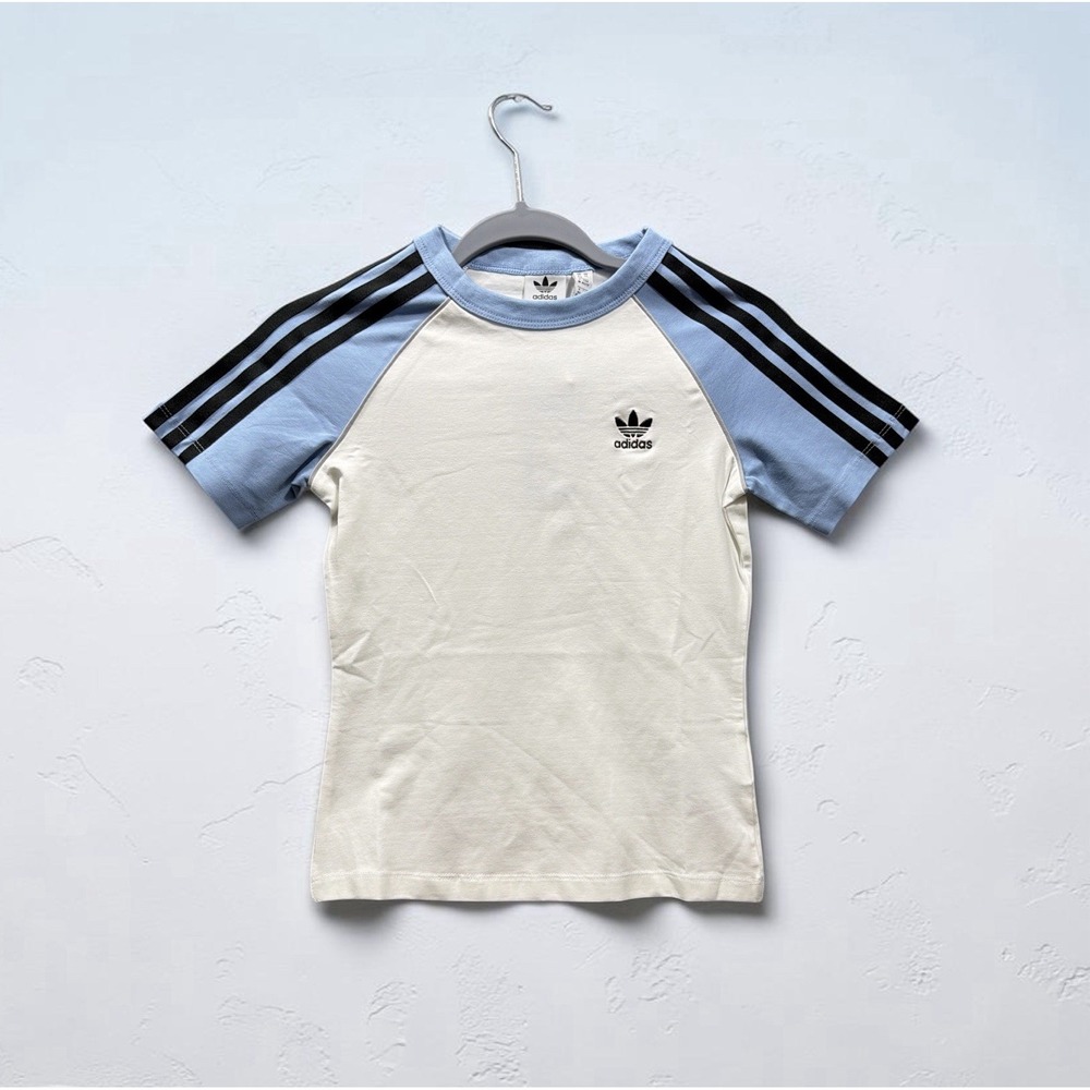 adidas Originals 3S Slim T-Shirt Women's Casual Lifestyle Top Tee Size X Small